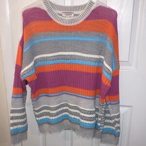Andree Vibrant Striped Crew Neck Sweater
